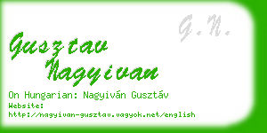 gusztav nagyivan business card